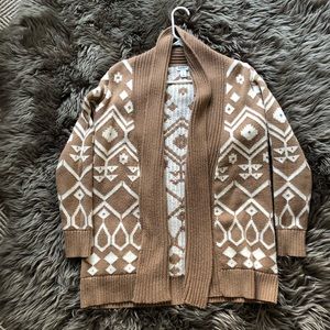 Tan and Cream Aztec Cardi